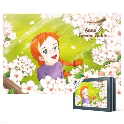 108피스 직소퍼즐 - 빨강머리앤 벚꽃(미니)케이스액자
