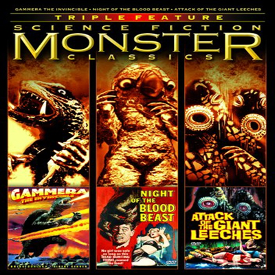 Science Fiction Monster Classics Triple Feature (Gammera the Invincible / Night of the Blood Beast / Attack of the Giant Leeches) (ϷƮ ȼ )(ڵ1)(ѱ۹ڸ)(DVD)