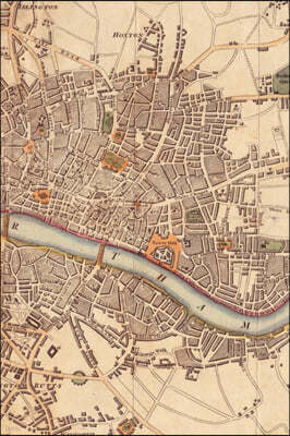 London, Westminster, and Southwark (1807 Map) 4x6" Field Journal / Field Notebook / Field Book / Memo Book / Pocket Notebook (50 pages/25 sheets)