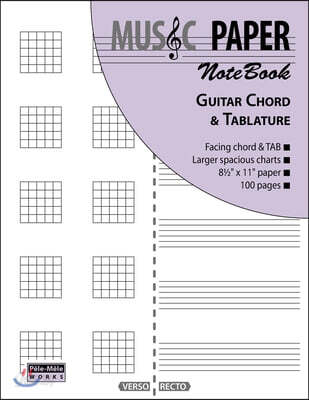 MUSIC PAPER NoteBook - Guitar Chord & Tablature