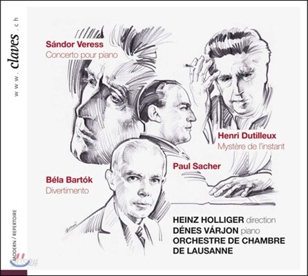 Denes Varjon 파울 자허 위촉 작품집 : 바르톡, 베레스, 뒤트와 (Bartok: Divertimento / Veress: Piano Concerto / Dutilleux: Mystere de l'instant)