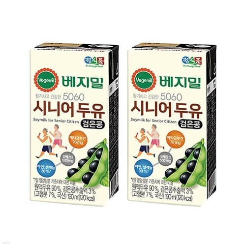 정식품 5060시니어두유 검은콩 190mL 16팩