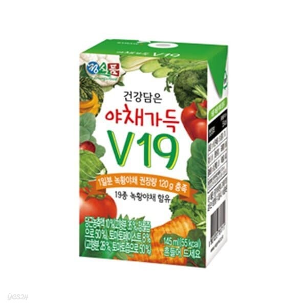 정식품 야채가득V19 145mL 48팩