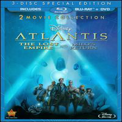 Atlantis: The Lost Empire (ƲƼ: Ҿ )/Atlantis: Milo's Return (ƲƼ: ϷǱȯ): Two-Movie Collection (ѱ۹ڸ)(Three Disc Blu-ray / DVD Combo) (2013)