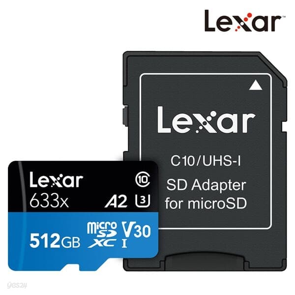 [렉사] 공식판매원 microSD카드 633배속 UHS-Ⅰ급 512GB