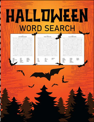 Halloween Word Search: Puzzle Activity Book - For Kids Ages 5-8 - Juvenile Gifts - With Key Solution Pages