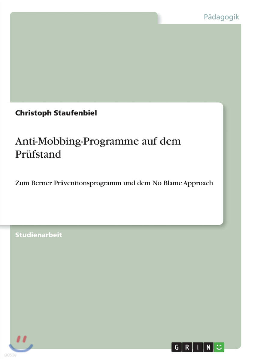 Anti Mobbing Programme Auf Dem Pr fstand Zum Berner Pr 
