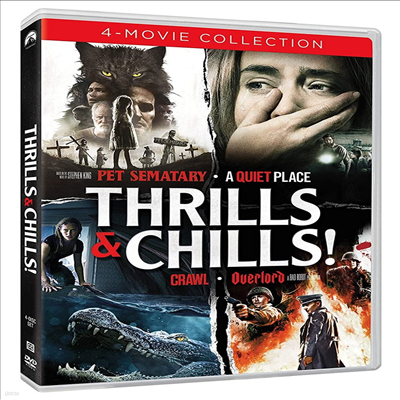 Thrills & Chills: 4-Movie Collection - A Quiet Place / Crawl (̾Ʈ ÷̽ / ũ)(ڵ1)(ѱ۹ڸ)(4DVD)