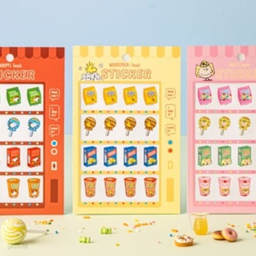 [Peanuts] 스누피 마켓_자판기 스티커