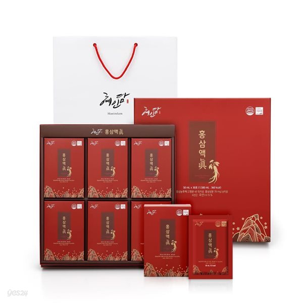 혜인담 홍삼액 진 50ml*30포 + 정품쇼핑백