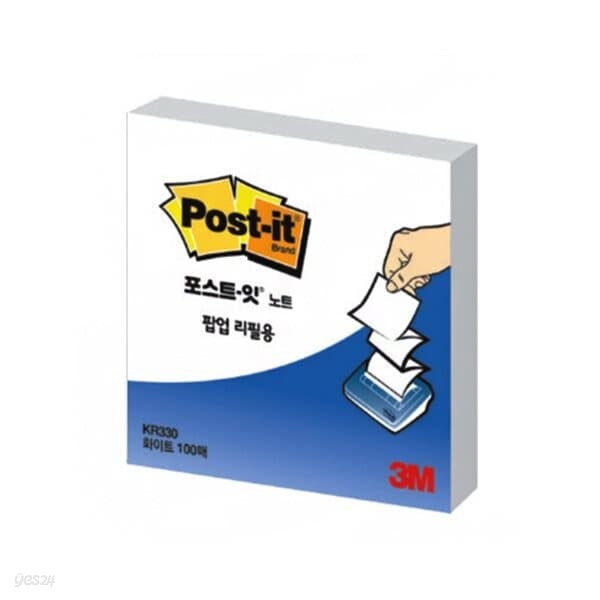 3M포스트잇 팝업리필(KR-330/화이트)박스(180개입)