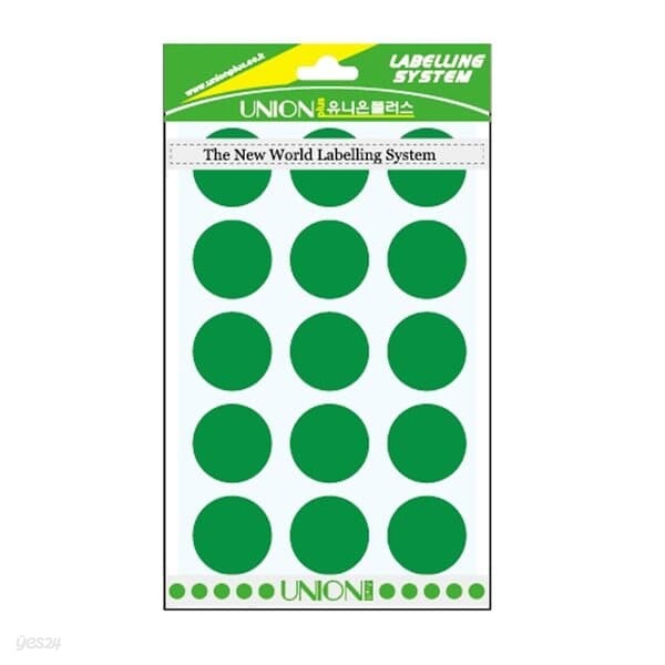 원형스티커(300/녹색)C300갑(15개입)