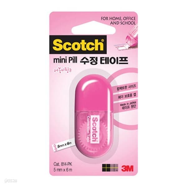 3M미니필 수정테이프(5mmx6m/핑크)갑(12개입)