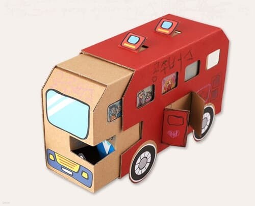 아트랄라 빨간2층버스 만들기 DIY 박스 자동차 ...