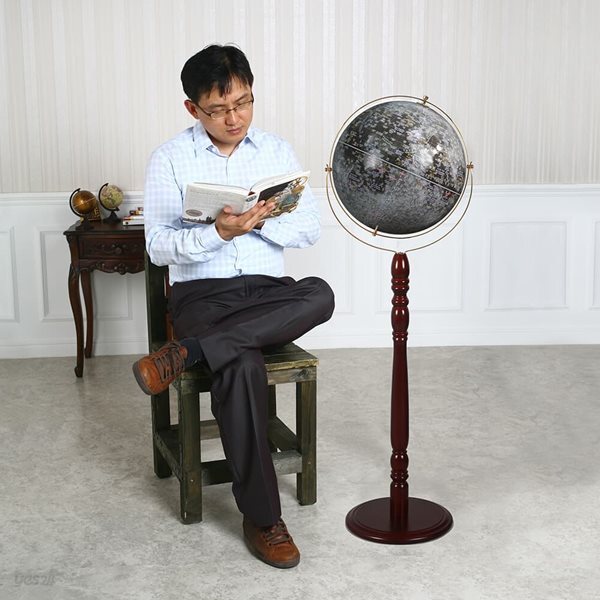 [맵소프트] 30cm 플로어 원목 달본 조명 달모형 달무드등 달조명