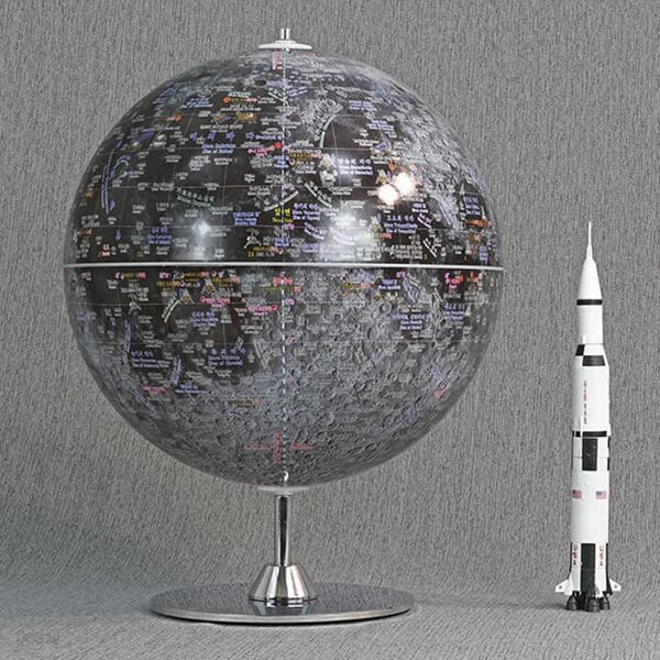 [맵소프트] 30cm 아폴로 달본 3D 원목 탁상용 인테리어