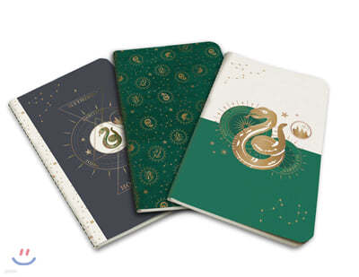 Harry Potter: Slytherin Constellation Sewn Pocket Notebook Collection (Set of 3)