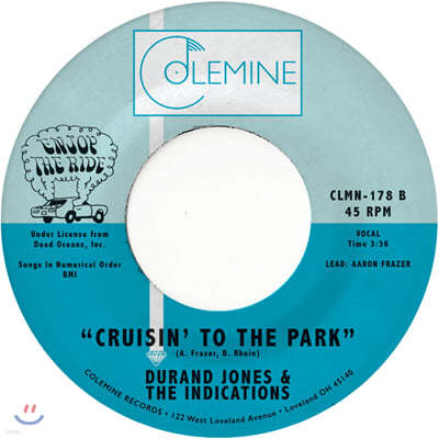 Durand Jones & The Indications (෣    ε̼ǽ) - Morning In America b/w Cruisin' to the Park [7ġ ̱ Vinyl]