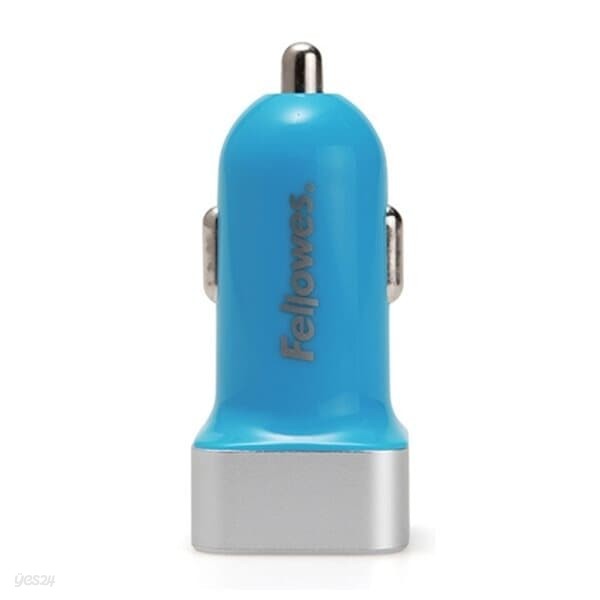 펠로우즈)초고속 자동차용 2포트 USB충전기(4.8A/99275/블루)박스(12개입)