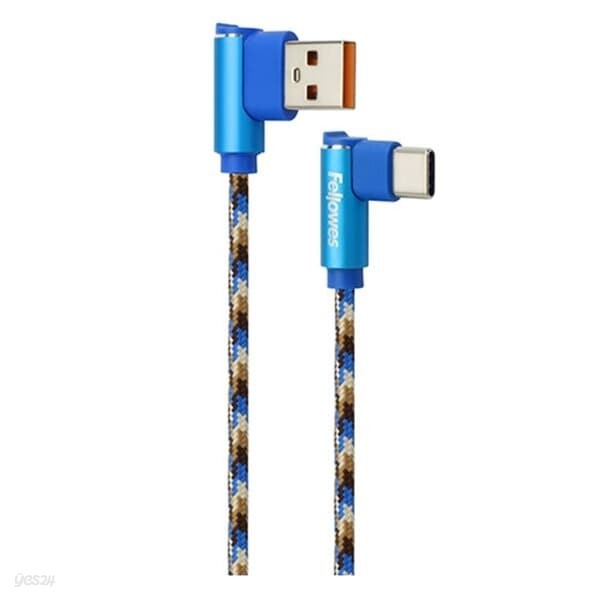 펠로우즈)직각형 USB 데이터 충전케이블(C타입/1M/블루/10115)박스(12개입)