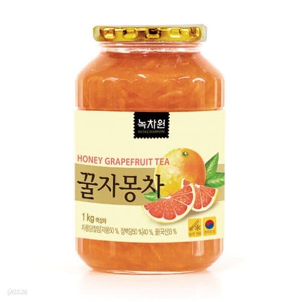 녹차원)자몽차(1KG)박스(12개입)