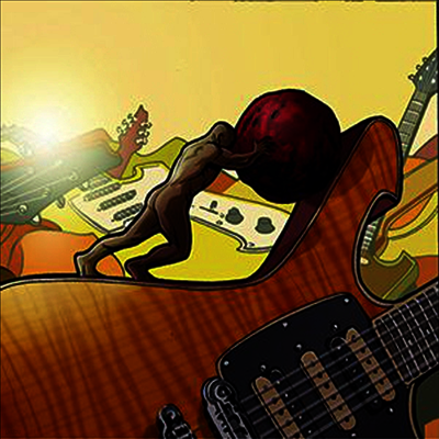 Paul Gilbert — Stone Pushing Uphill Man 앨범 커버