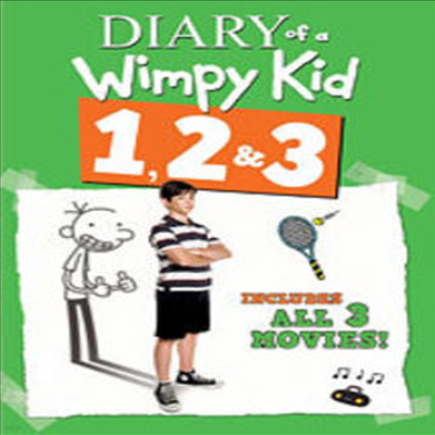 Diary of a Wimpy Kid 1 & 2 & 3 ( Ű)(ڵ1)(ѱ۹ڸ)(DVD)