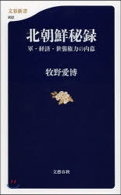 北朝鮮秘錄 軍.經濟.世襲權力の內幕
