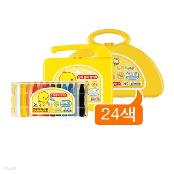 동아)크레용(노랑병아리/24색)갑(12개입)