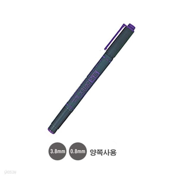 제브라)옵텍스 형광펜(양쪽사용:3.8mm/0.8mm/보라)다스(10개입)