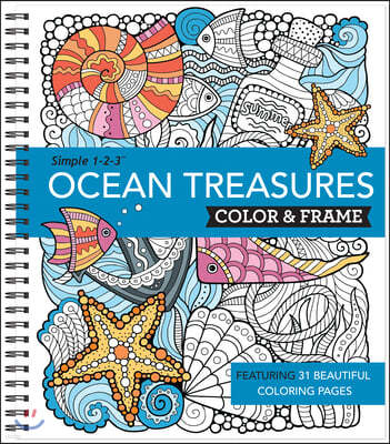 Color & Frame - Ocean Treasures (Adult Coloring Book)