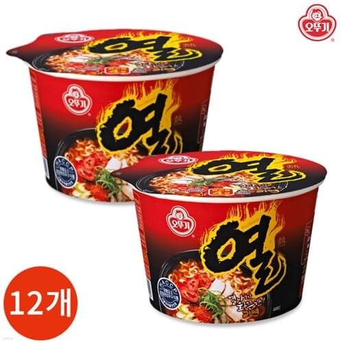 오뚜기 열라면 큰컵 105g x 12개