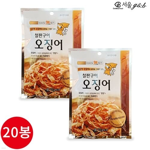 서울지앤비 철판구이 오징어 18g x 20봉