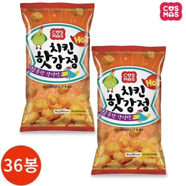 코스모스 치킨 핫강정 37g x 36봉