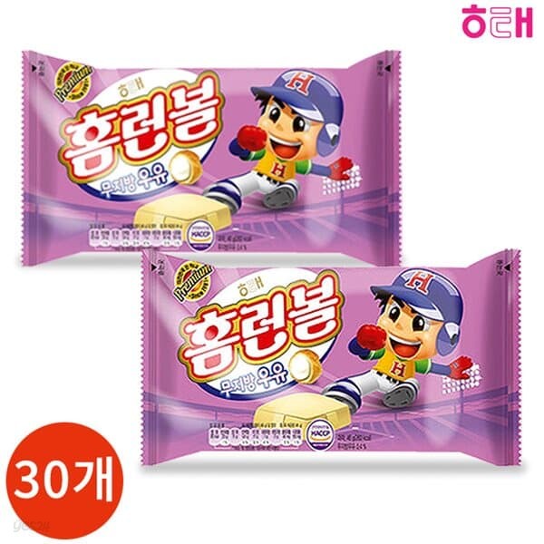 해태 홈런볼 무지방 우유 46g x 30개