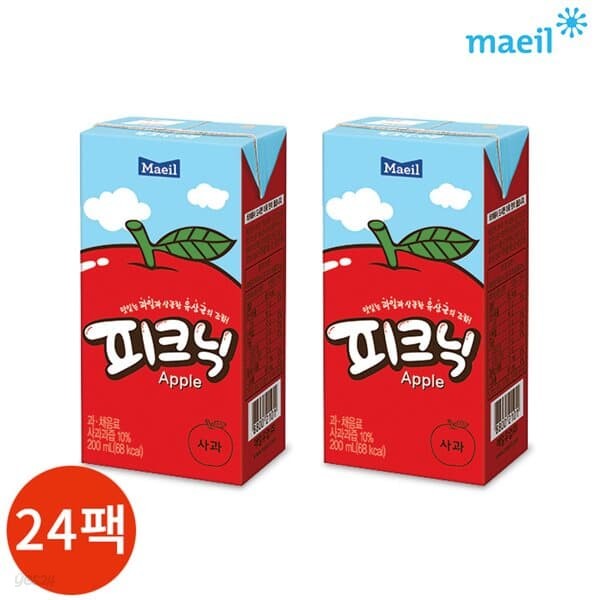 매일 피크닉 사과 200ml x 24팩