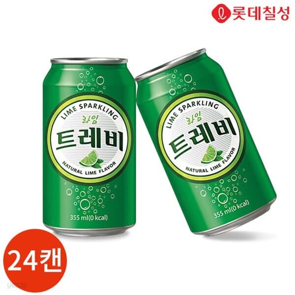 롯데 트레비 라임 캔 355ml x 24캔