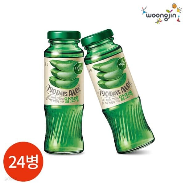웅진 자연은 790일 알로에 180ml x 24병