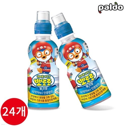 팔도 뽀로로 밀크맛 235ml x 24PET