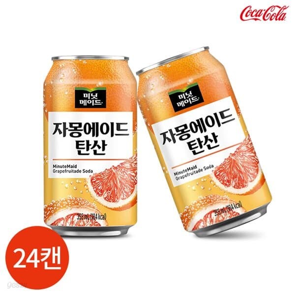 미닛메이드 자몽에이드 탄산 355ml x 24캔