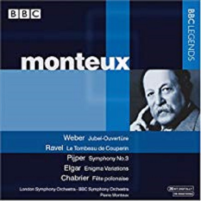 베버 : 축제 서곡, 라벨 : 쿠프랭의 무덤, 엘가 : 수수께기 변주곡 (Weber : Jubilation Overture, Ravel : Le Tombeau De Couperin, Elgar : Variations On An Original Theme 'Eniga' Op.36)(CD) - PIerre Monteux