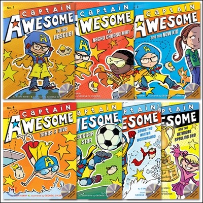 Captain Awesome Book + CD 7 Set