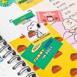 [Peanuts] 스누피 마켓_스티커 + 미니패턴지 set