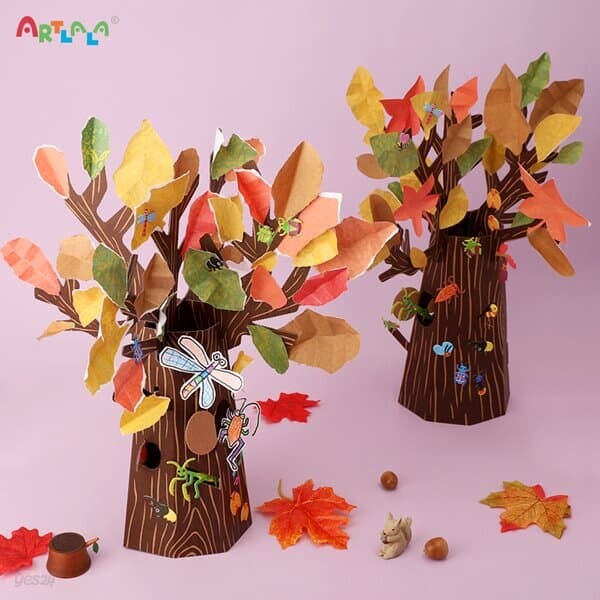아트랄라 가을나무와 곤충친구 (4인용) 만들기키트 종이공작 페이퍼