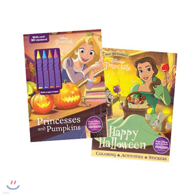 Disney Princess Halloween Fun! 2-Pack Color and Activity Books with 4 Crayons