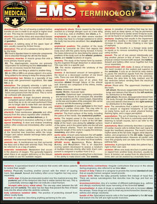 EMS Terminology: A Quickstudy Laminated Reference Guide