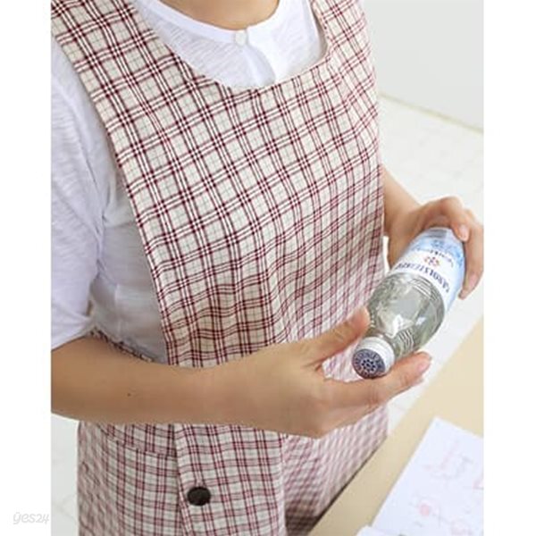 텐텐 체크 앞치마_어린이집 선생님_카페 앞치마