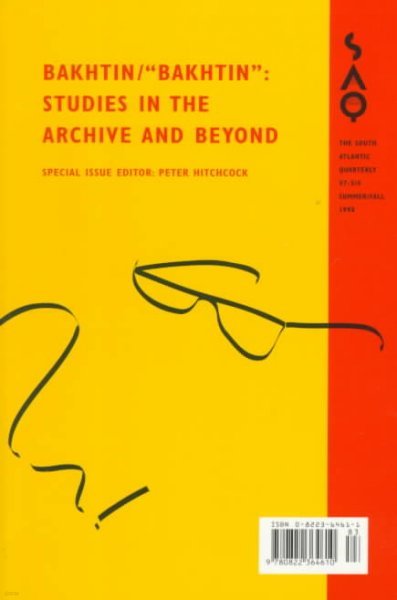 Bakhtin/ Bakhtin: The Archives and Beyond Volume 97