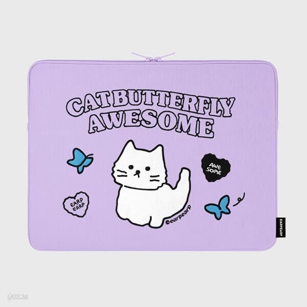 Awesome cat-purple-15inch notebook pouch(15인치 노트북 파우치)