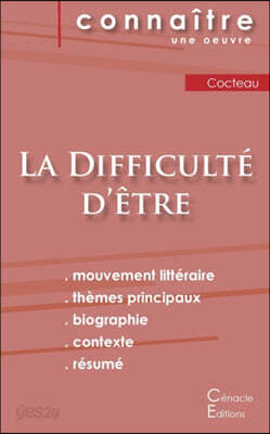 Fiche de lecture La Difficulté d'être de Jean Cocteau (Analyse littéraire de référence et résumé complet)